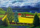 Storm Over Canola Field
